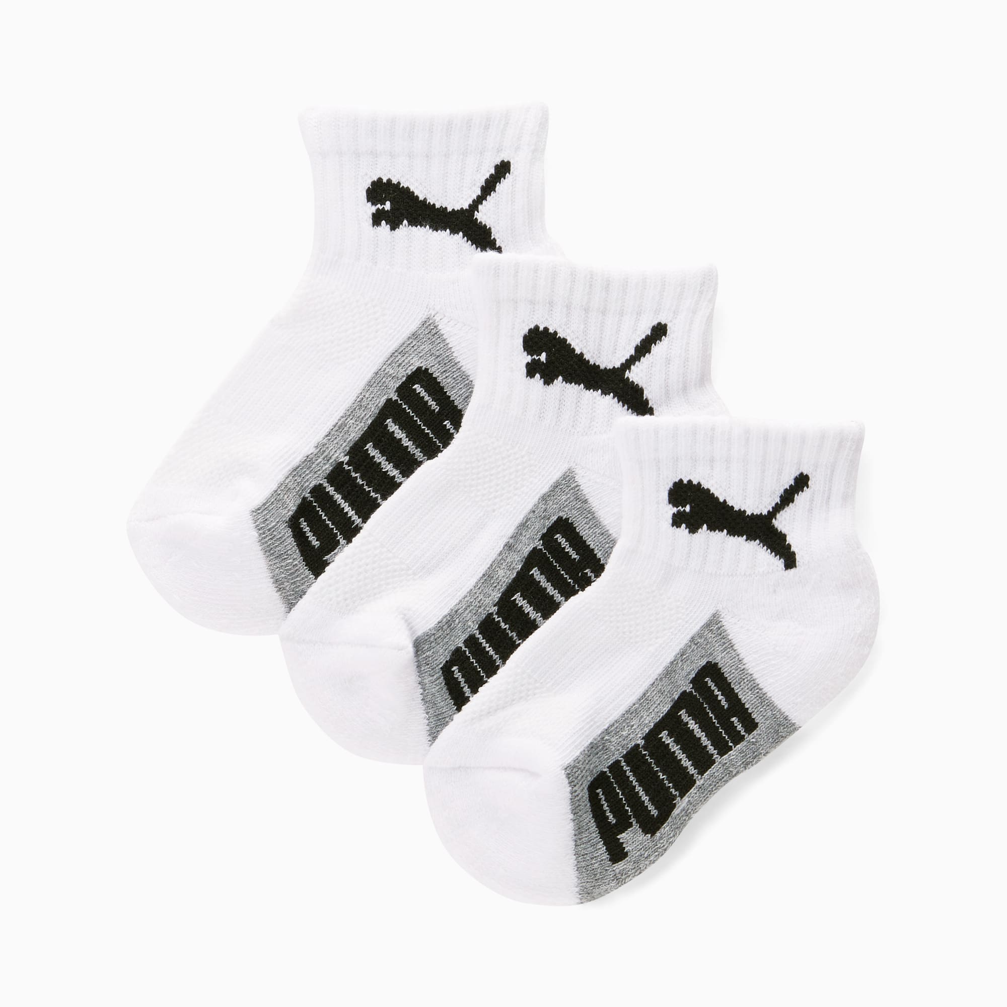 Puma All Over Print Quarter Sock Chaussettes Boy's à Logo imprimé sur  l'ensemble, White/Grey Mélange, 31 Taille Normale Mixte Enfant : :  Mode